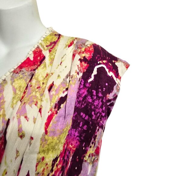 Antonio Melani Marbled V-Neck Cap Sleeve Faux Wrap Mini Dress Sz 2 - Picture 7 of 10